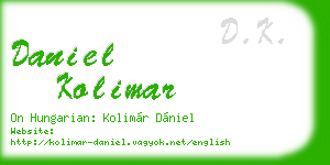 daniel kolimar business card